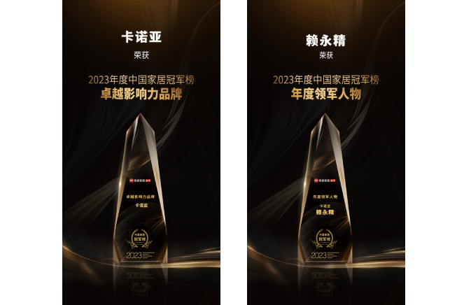 卡諾亞喜獲“卓越影響力品牌”、“年度領(lǐng)軍人物”重磅榮譽(yù)